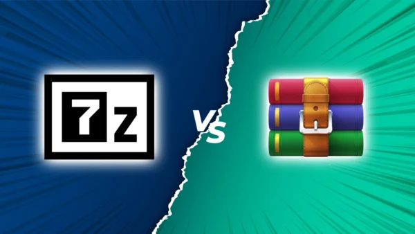 7-Zip and WinRAR logos side by side