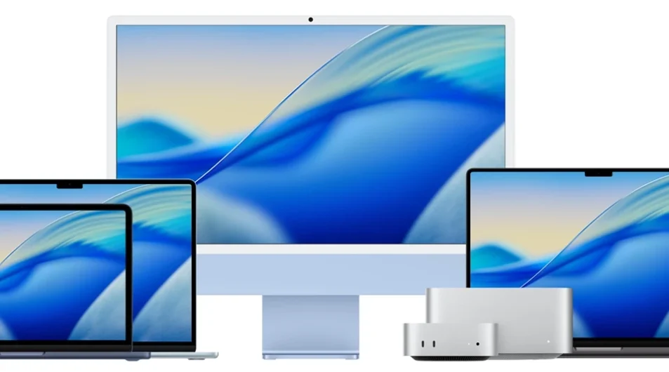 Apple silicon Mac lineup: MacBook Air, MacBook Pro, iMac and Mac Studio together