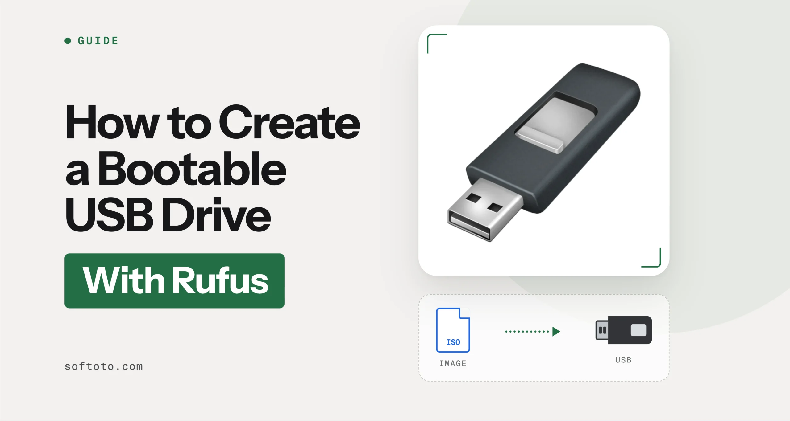 How to create a bootabe USB drive with Rufus