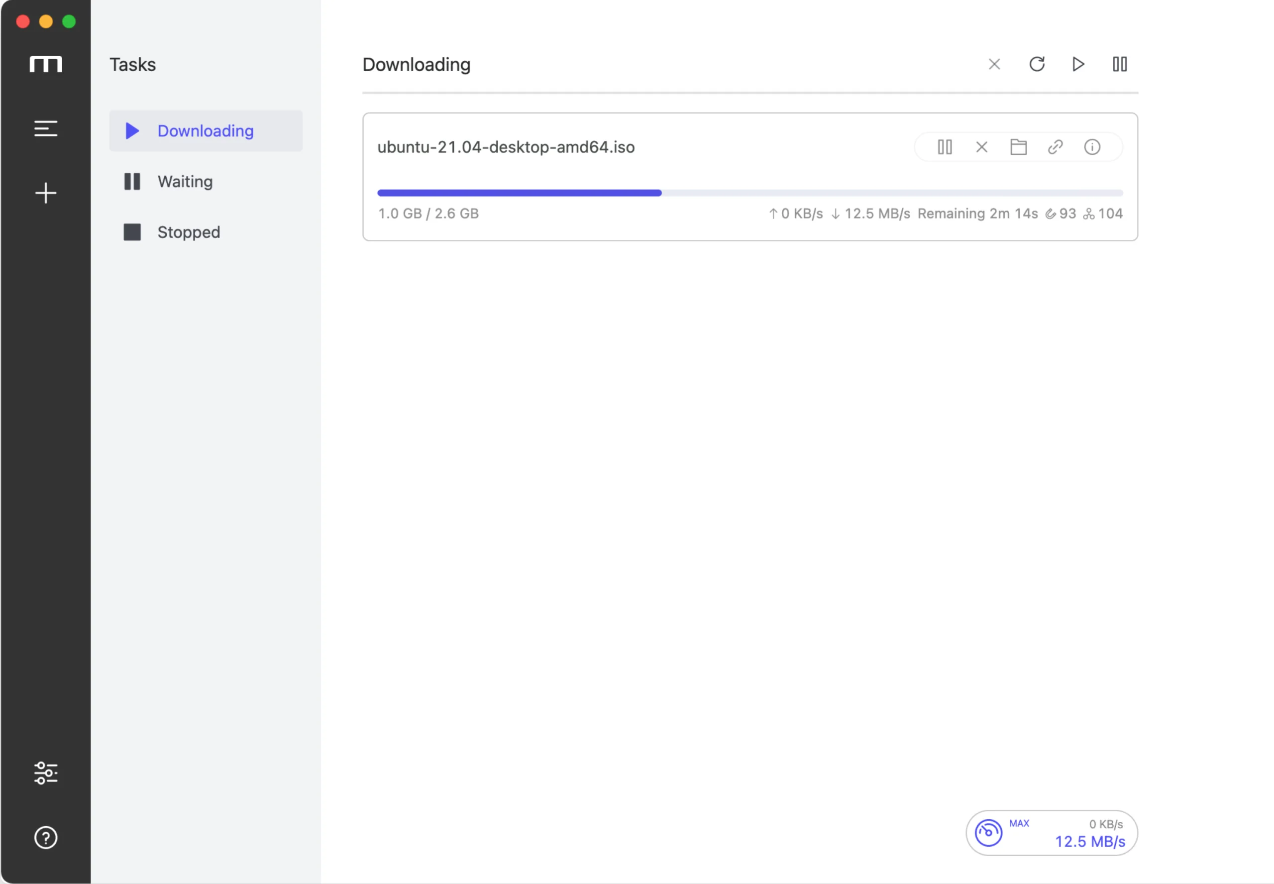 Motrix download manager interface