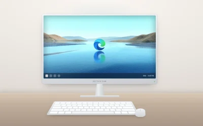 Cracked legacy browser window nested inside a modern browser, illustrating the Windows 11 IE Mode bug