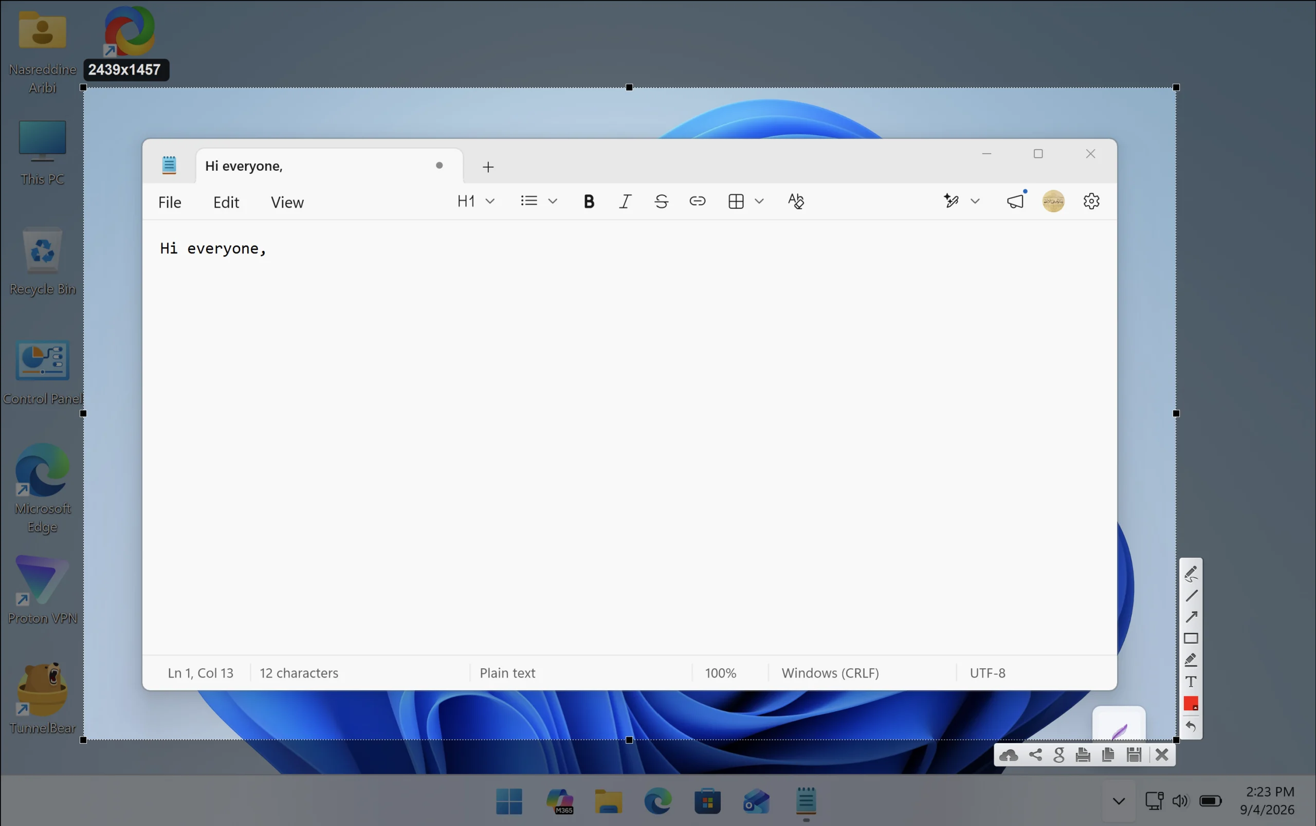 Lightshot post-capture toolbar showing its markup tools beside the save and upload buttons